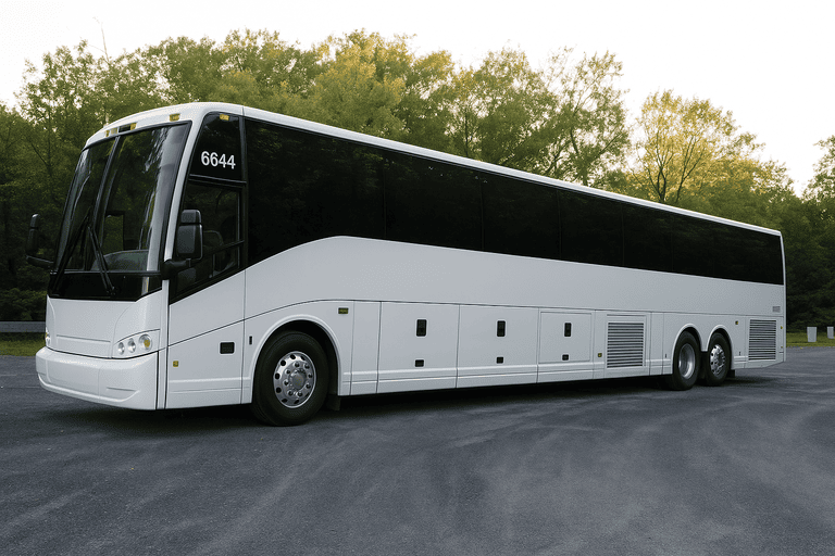 exterior of Charter Bus Rental Worcester coach bus